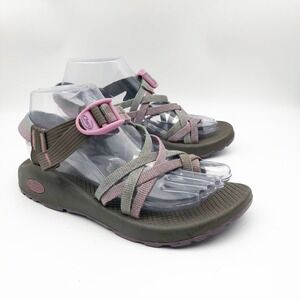 Chaco Sandals Womens 7 Z/Cloud 2 Sport Hiking Sandals Gray Pink Multi Strappy